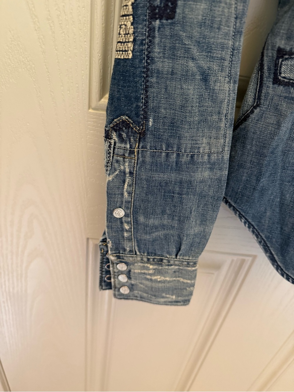 Ralph Lauren distressed western denim shirt - Picture 9 of 12